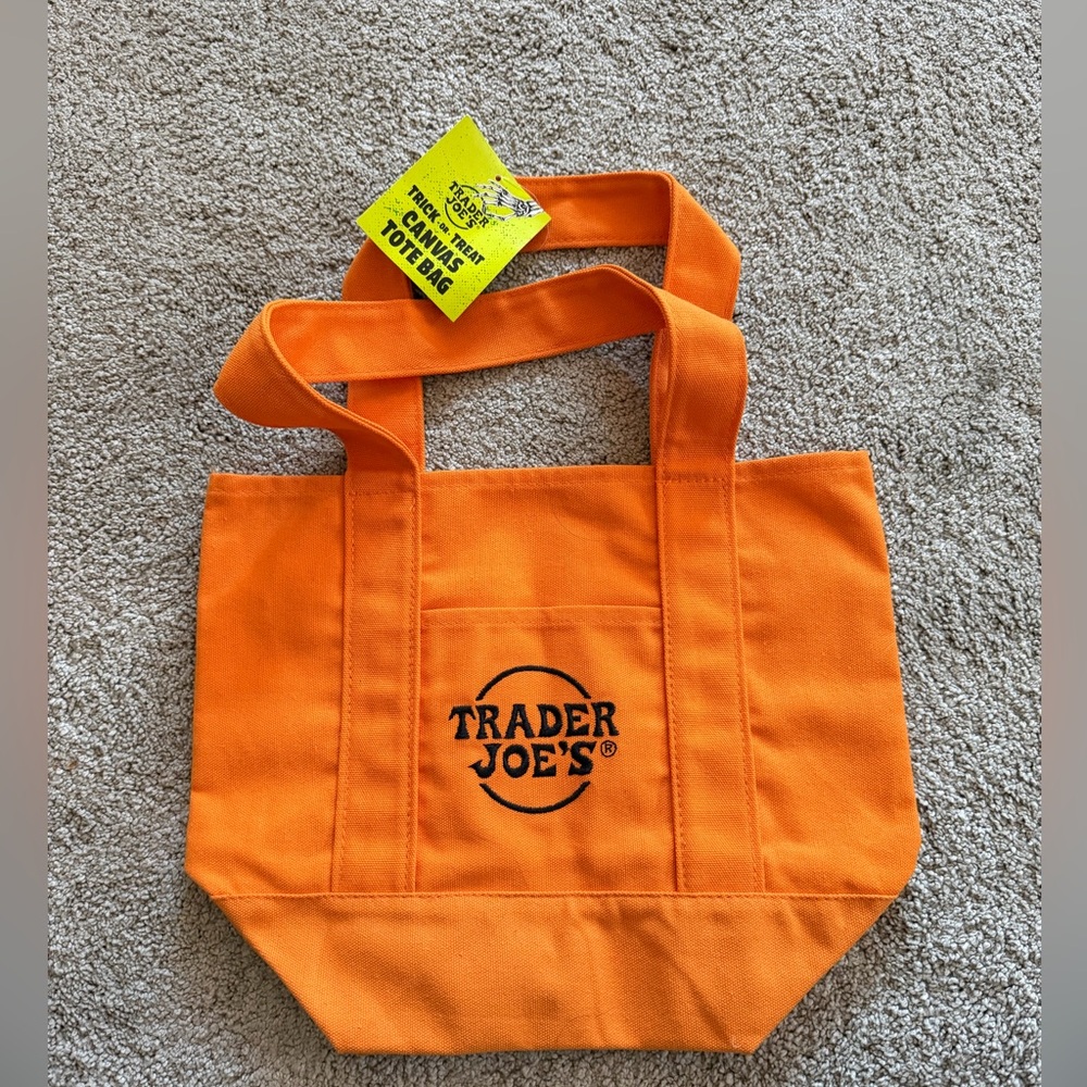 Purple Trader Joe's Mini Canvas Tote Bag